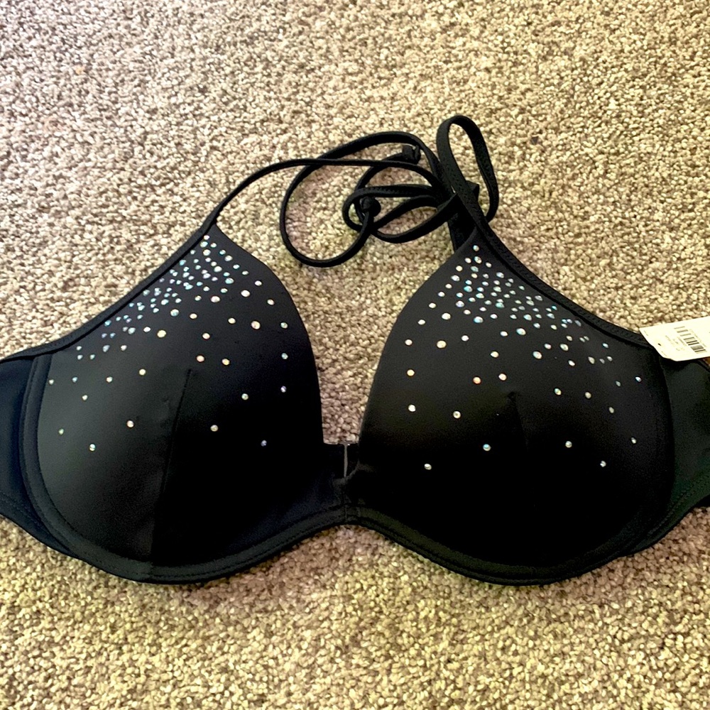 VS Pink rhinestone bikini top